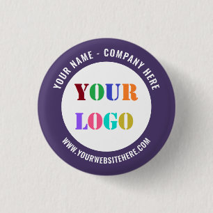 Knappen anpassningsbar Company Logotyp och Textbef Knapp