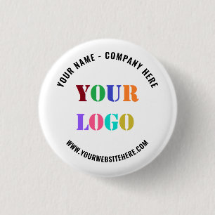 Knappen anpassningsbar Company Logotyp och Textbef Knapp