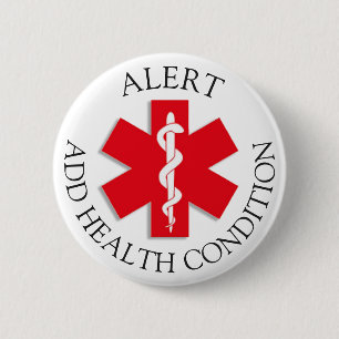Knappen anpassningsbar Medical Alert Knapp