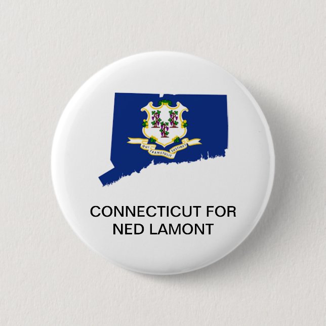 Knappen ANSLUT TILL NED LAMONT GOVERNOR Knapp (Framsida)