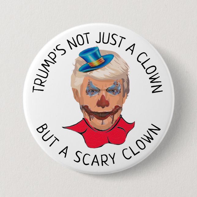 Knappen Anti Donald Trump Scary Clown Knapp (Framsida)