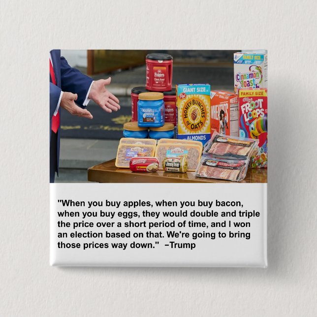 Knappen Äpplen, Bacon och Ägg Knapp (Framsida)