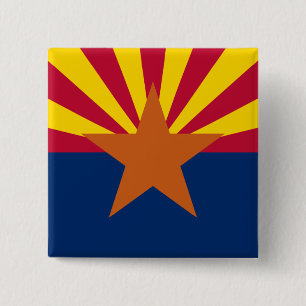Knappen Arizona Statlig flagga Square Knapp
