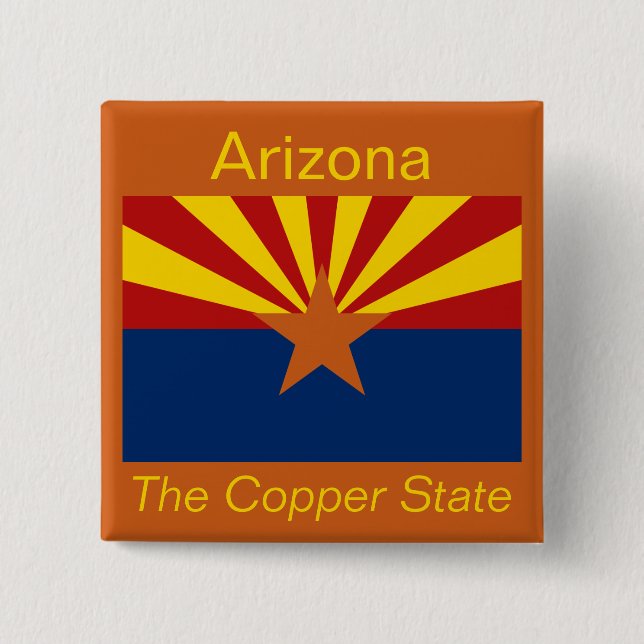 Knappen Arizonan Flagga Knapp (Framsida)