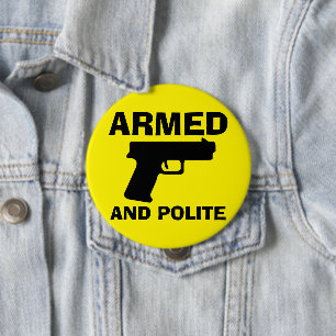 Knappen ARMED OCH POLITE Knapp