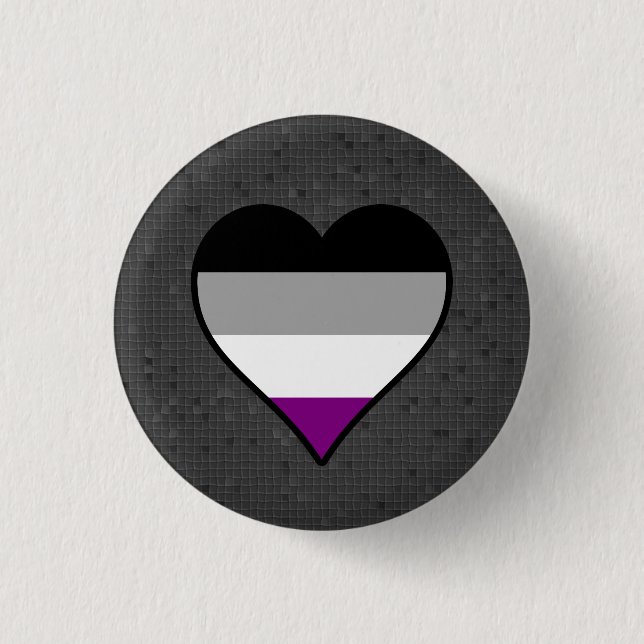 Knappen ASexuella pridets hjärtan Knapp (Framsida)