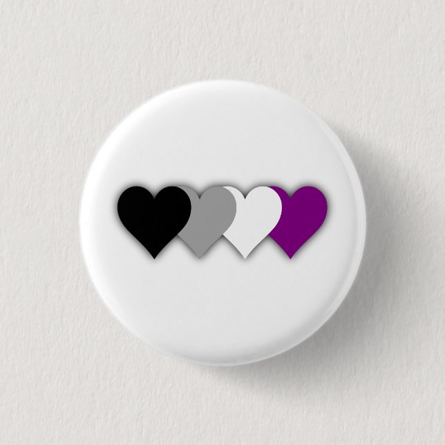 Knappen ASexuella pridets hjärtan Knapp (Framsida)