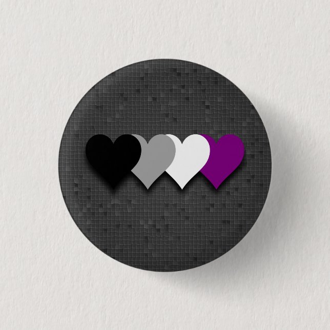 Knappen ASexuella pridets hjärtan Knapp (Framsida)