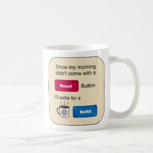 Knappen Återställning av påfyllnad av bedragskopia Kaffemugg