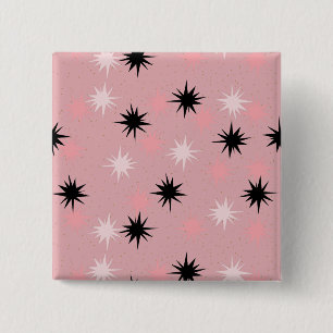 Knappen Atomatisk Rosa Starbursts kvadrat Knapp