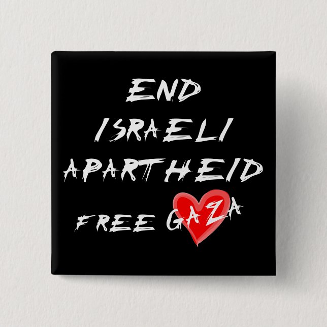 Knappen Avsluta Israels apartheid Free Heart Gaza Knapp (Framsida)