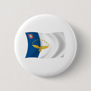 Knappen Azorerna Flagga Knapp