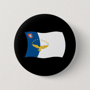 Knappen Azorerna Flagga Knapp