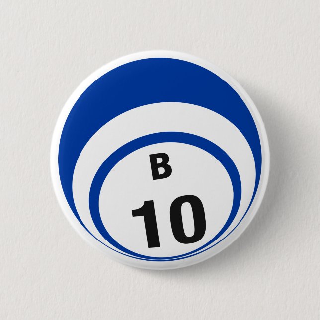 Knappen B10 Bingo Boll Knapp (Framsida)