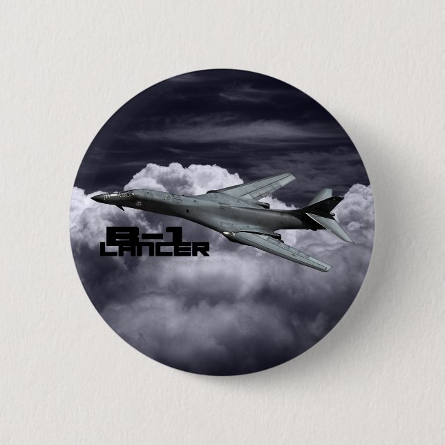 Knappen B-1 Lancer Round Knapp (Framsida)