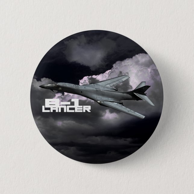 Knappen B-1 Lancer Round Knapp (Framsida)