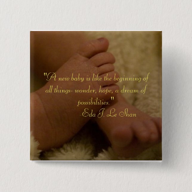 Knappen baby fötter knapp (Framsida)