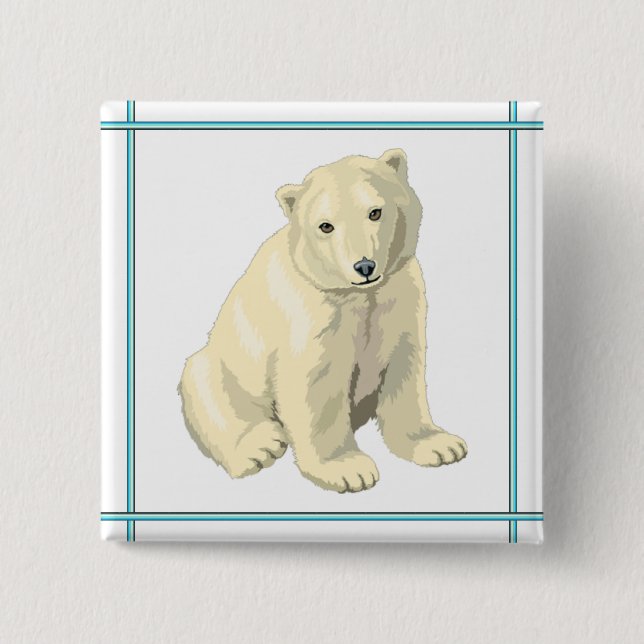 Knappen baby Polar Bear Knapp (Framsida)