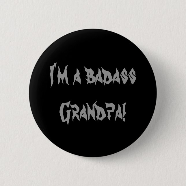 knappen Badass Grandpa Knapp (Framsida)