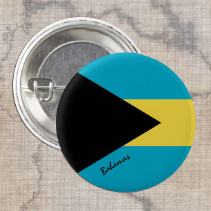 Knappen Bahamas, patriotisk Bahamas Flagga mode Knapp