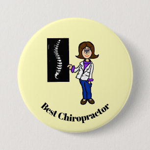 Knappen Bästa kvinnliga chiropraktor eller Spinal Knapp
