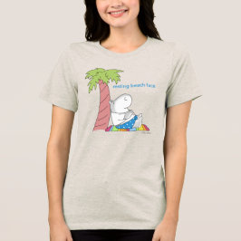 Knappen BEACH ANSIKTE i klockslaget hippo Boynton  T Shirt