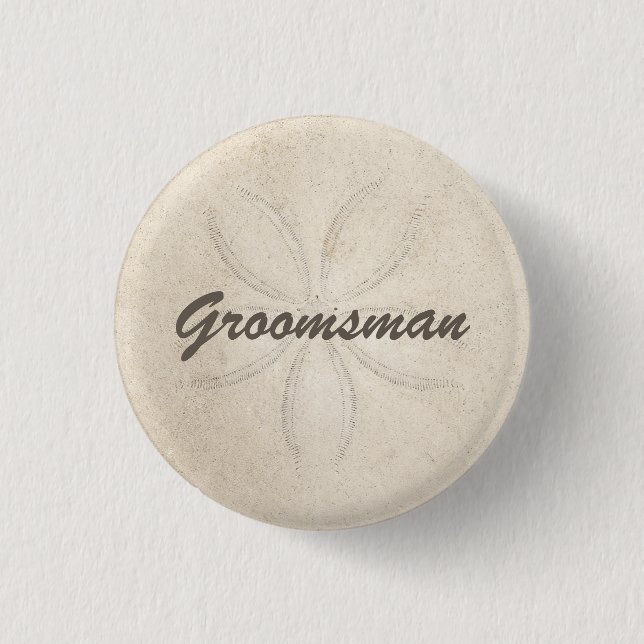 Knappen Beach Serenity Groomsman Knapp (Framsida)