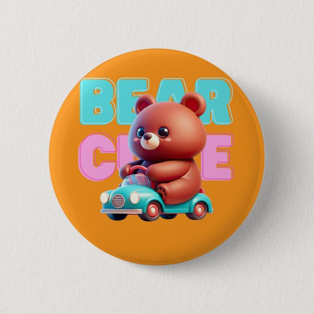 Knappen Bear Cute Knapp (Framsida)