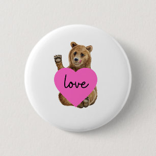 Knappen Bear Kärlek Knapp