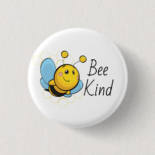 Knappen Bee Kind Cute Pinback Knapp