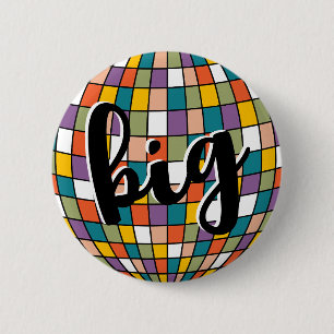Knappen Big Little Sorority Retro Disco Boll Knapp