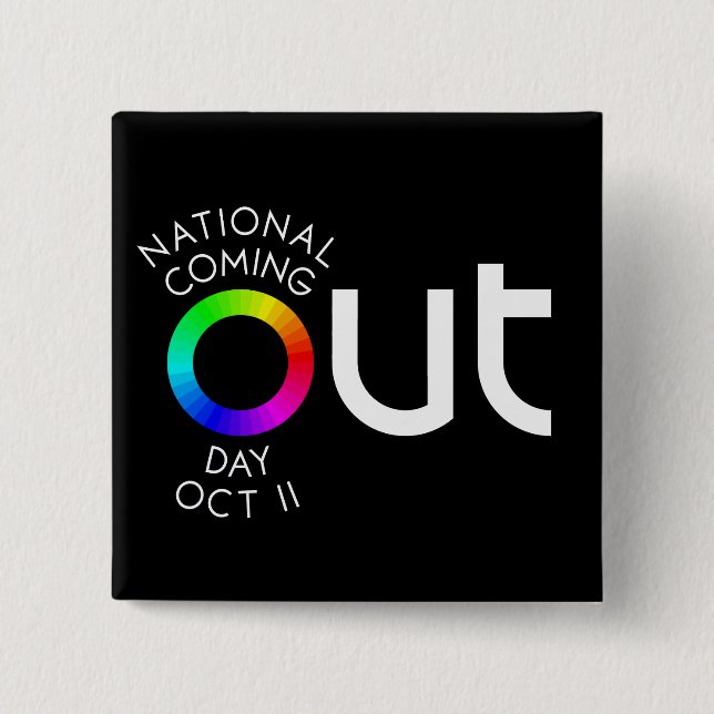 Knappen Big OUT Square Black Knapp (Framsida)