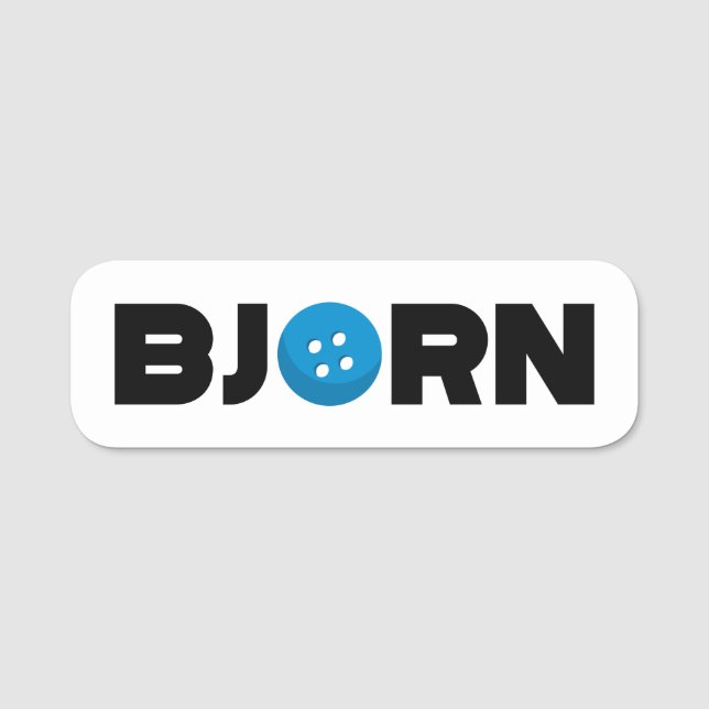 Knappen Bjorn namn bricka Namnbricka (Framsida)