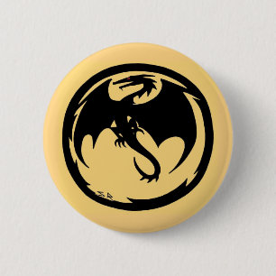 Knappen Black Dragon guld Knapp