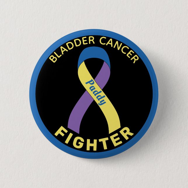 Knappen Bladder Cancer Fighter Ribbon Black Knapp (Framsida)