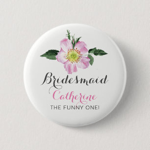 Knappen blommigt Personlig BridesMaid Knapp
