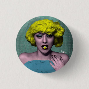 Knappen Bombshell POP Art Knapp