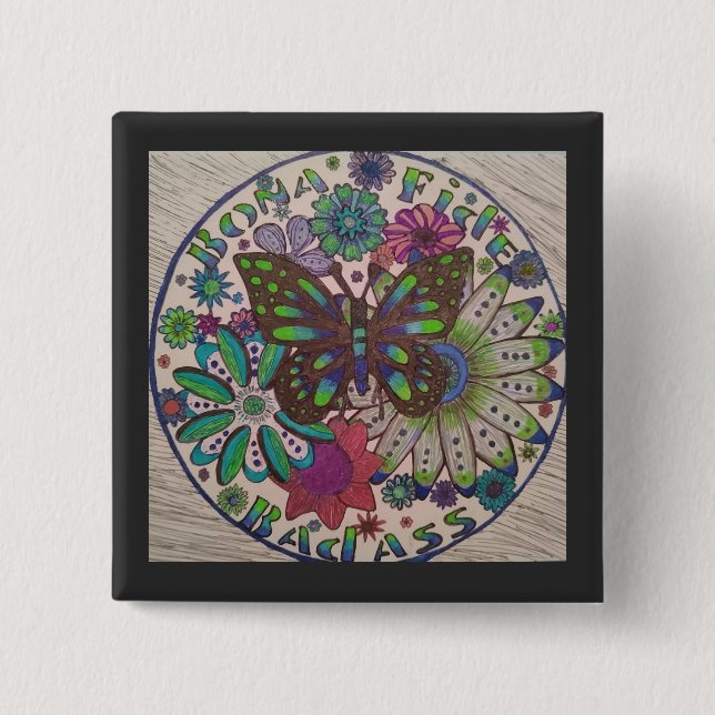 Knappen Bona Fide Badass Knapp (Framsida)