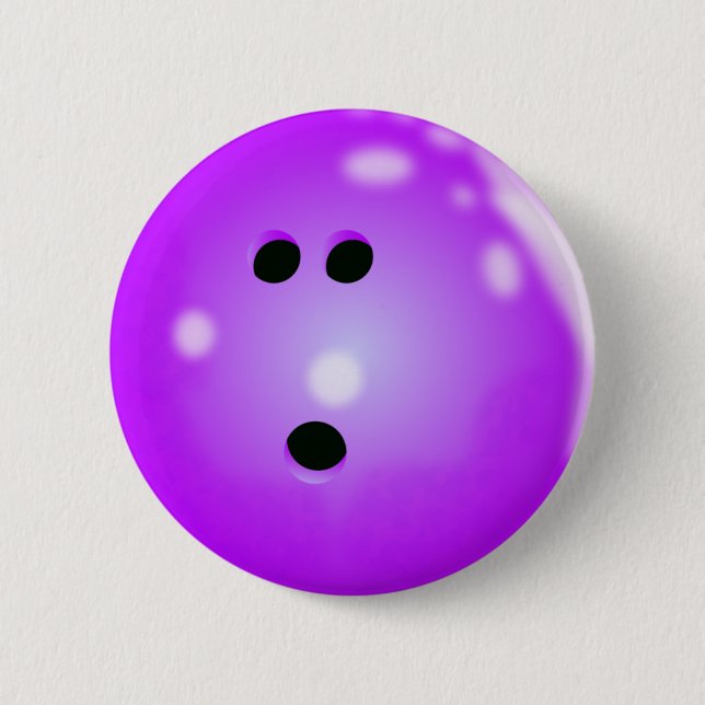 Knappen Bowling Ball (Lila) Knapp (Framsida)
