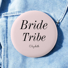Knappen Bride Tribe  Rosa Black Bröllop Knapp