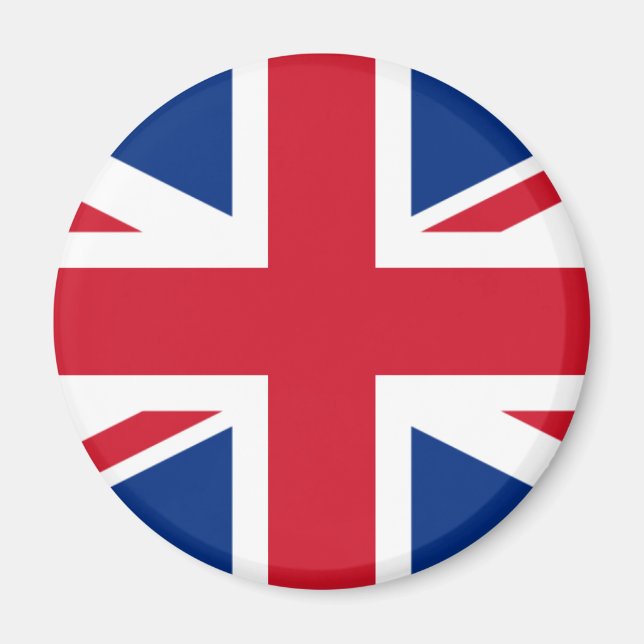 Knappen British flagga Magnet (Framsidan)
