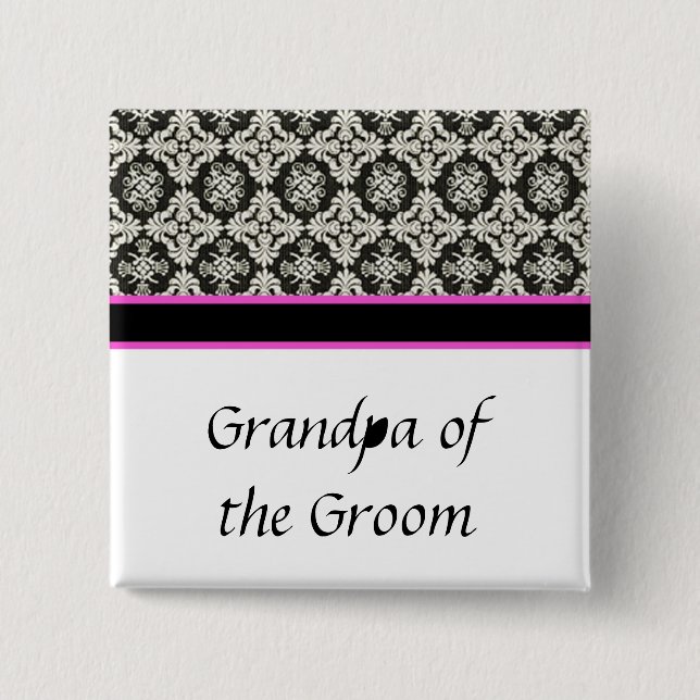 Knappen bröllop, svart dämpare knapp (Framsida)