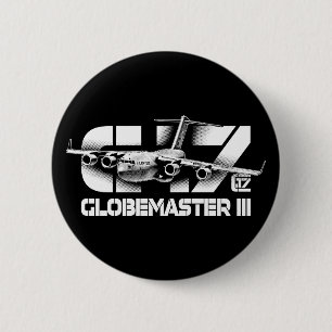 Knappen C-17 Globemaster III Round Button Knapp