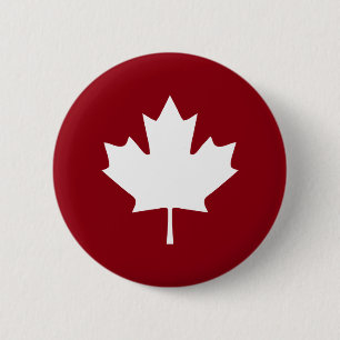 Knappen Canada Maple Löv - Omvänd Färger Knapp