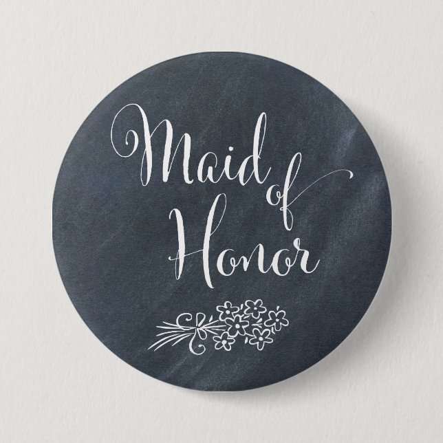 Knappen Chalkboard Maid of honor Knapp (Framsida)