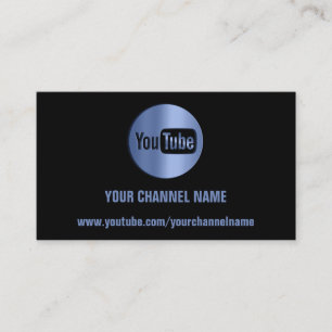 KNAPPEN CHANNEL NAMN YOUTUBER LOGOTYP QR CODE BLUE VISITKORT