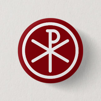 Knappen Chi-Rho Kristi symbol Knapp