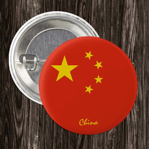 Knappen china, patriotisk kinesisk Flagga mode Knapp