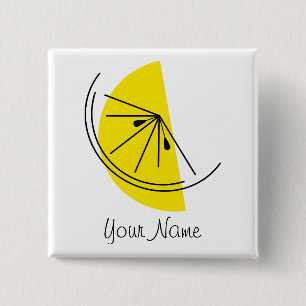 Knappen Citrus Lemon Namn Knapp