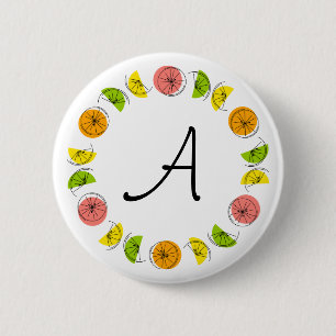 Knappen Citrus Multi Circle Monogram runda Knapp